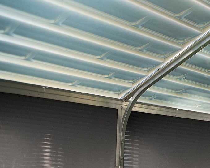 Polycarbonate 8x8 Dark Grey Rubicon Garden Shed with Aluminium Frame - Canopia by Palram