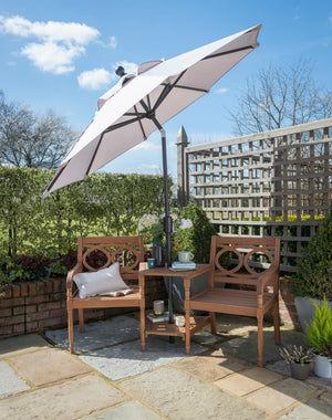 Elizabeth 3m Garden Crank & Tilt Parasol - Mouse Grey