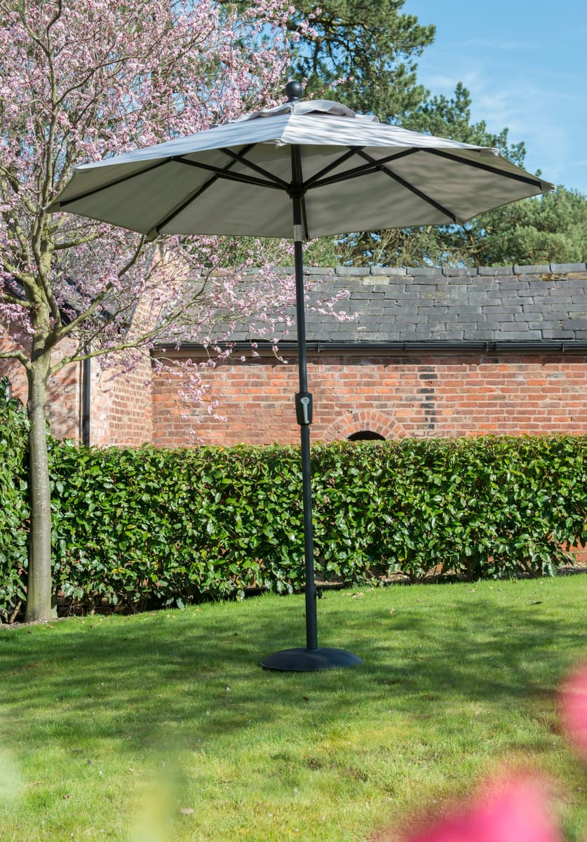 Elizabeth 3m Garden Crank & Tilt Parasol - Mouse Grey