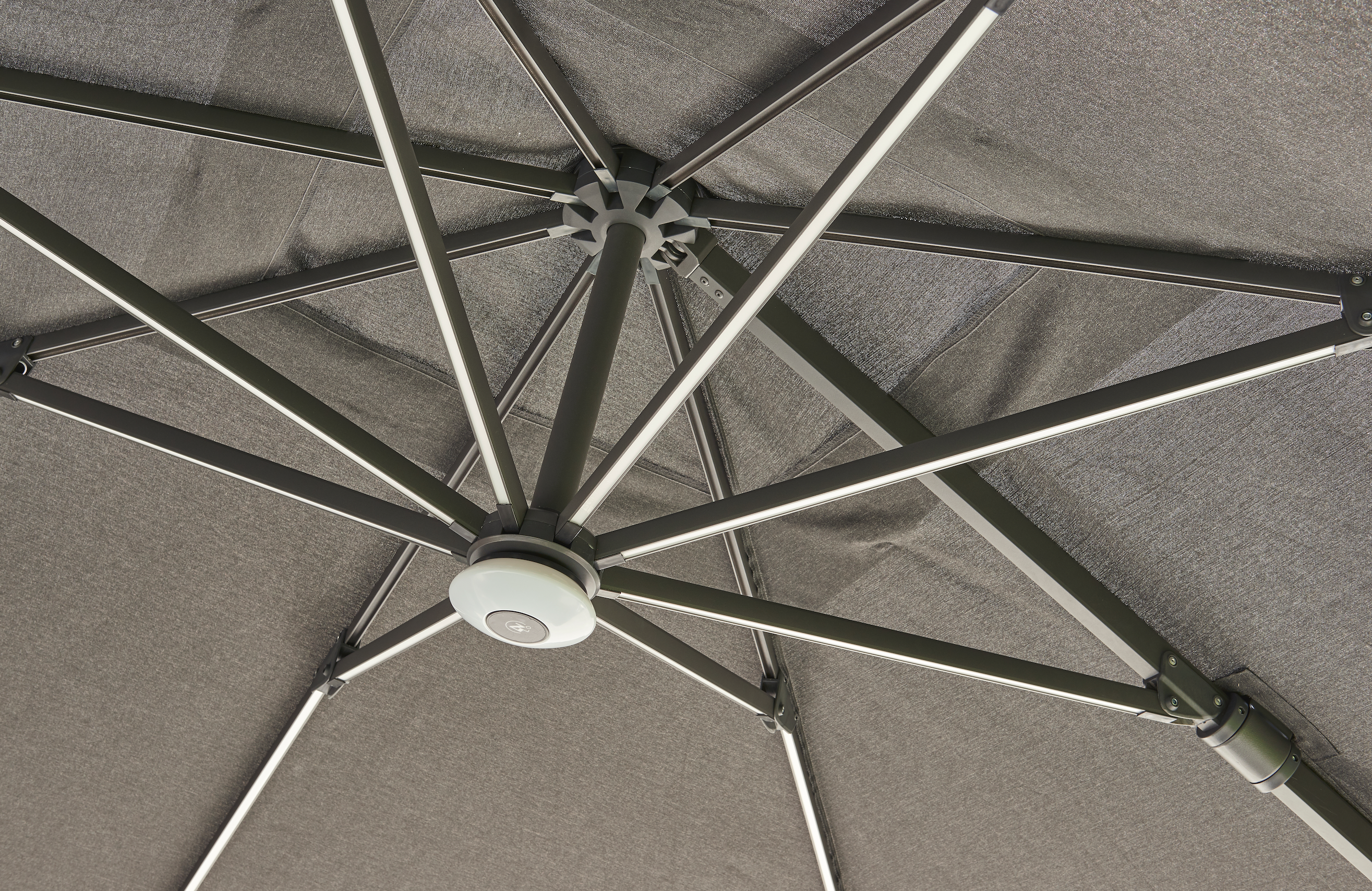 Royce Ambassador LED Novasun 3x3 Cantilever Parasol - Carbon