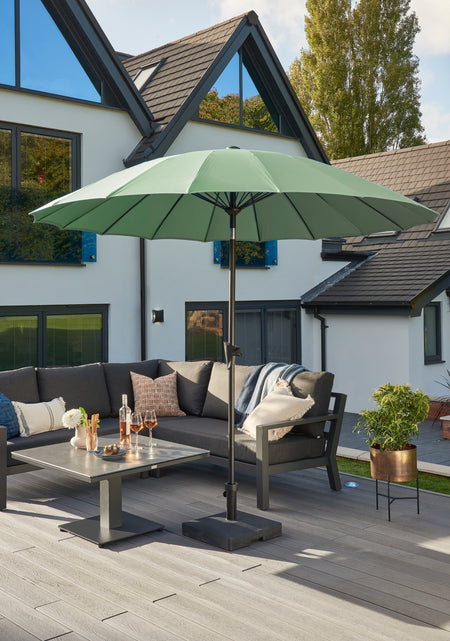 Royce Geisha 2.7m Olive Parasol with Night Cover