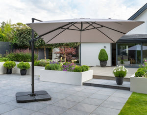 Royce Junior Square 2.5m Cantilever Parasol - Taupe