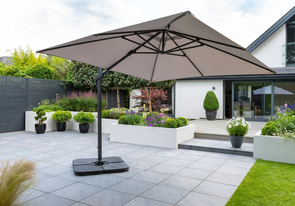 Royce Junior Square 2.5m Cantilever Parasol - Taupe