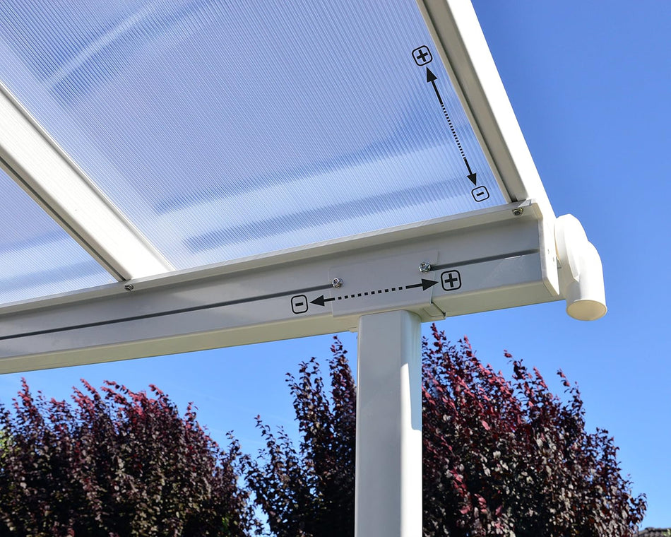 Sierra Aluminium 3m x 6.1m White Polycarbonate Patio Cover - Canopia By Palram