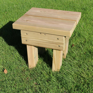 Chunky Wooden Garden Footstool - Churnet Valley