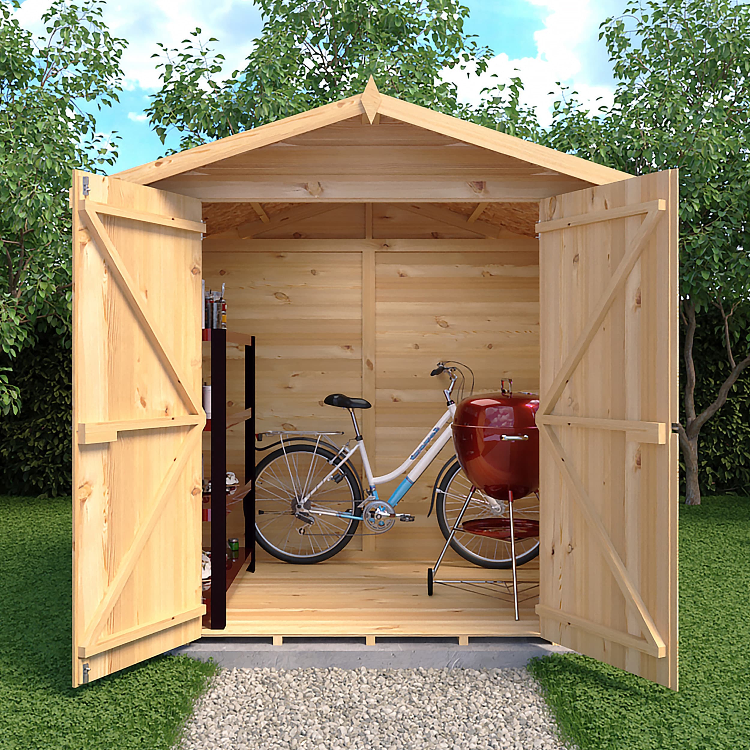 Shire Alderney 7x5 Shiplap Wooden Apex Garden Shed