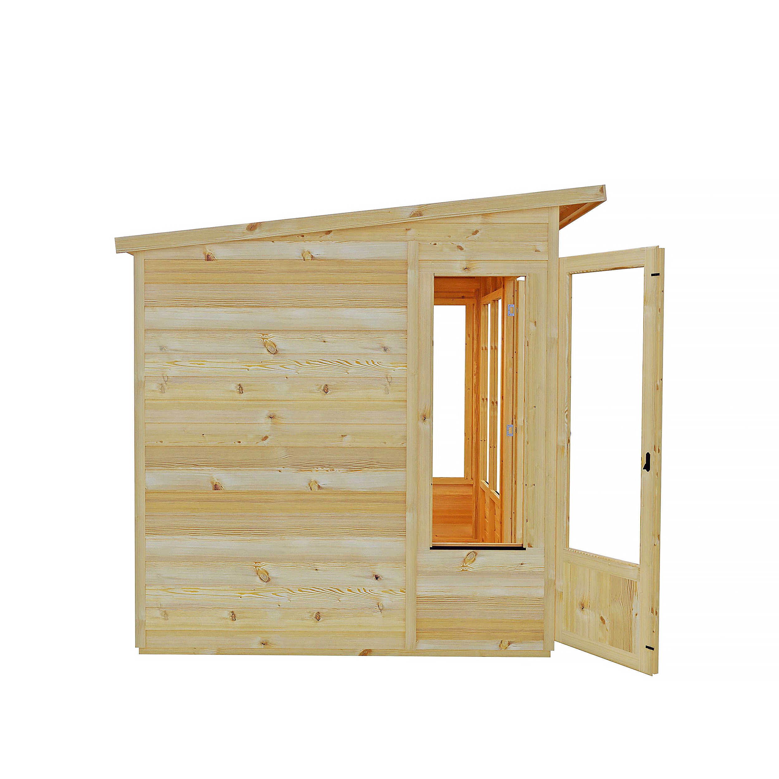 Alora 8x6 Wooden Overlap Pent Summerhouse with Double Doors