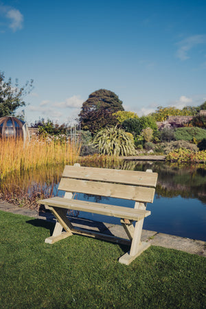 Ashcombe Chunky Wooden Garden Bench - Churnet Valley