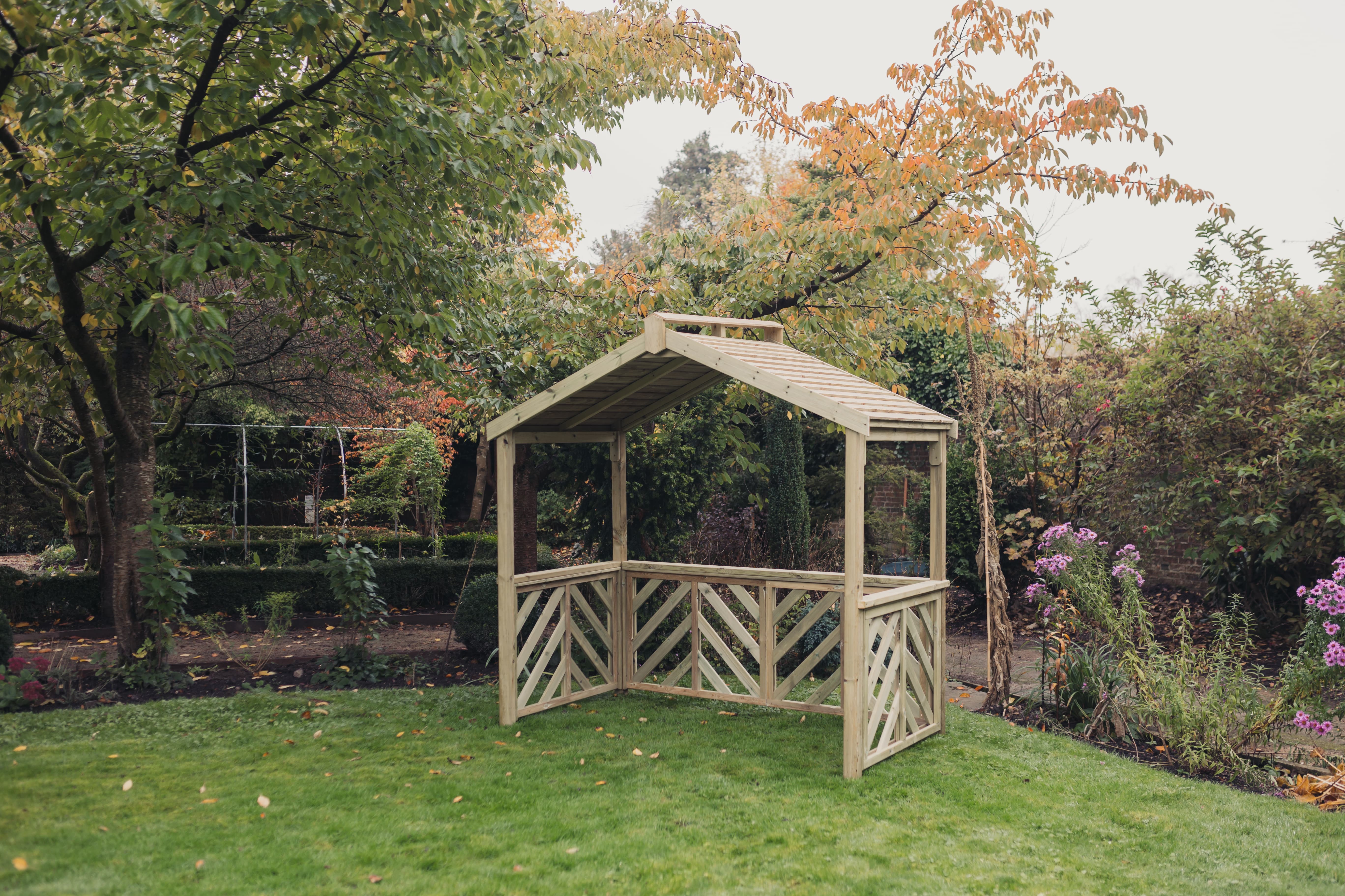 Valencia Chunky Wooden BBQ Shelter & Garden Pergola - Churnet Valley