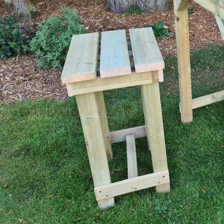 Chunky Wooden Bar Style Garden Stool - Churnet Valley
