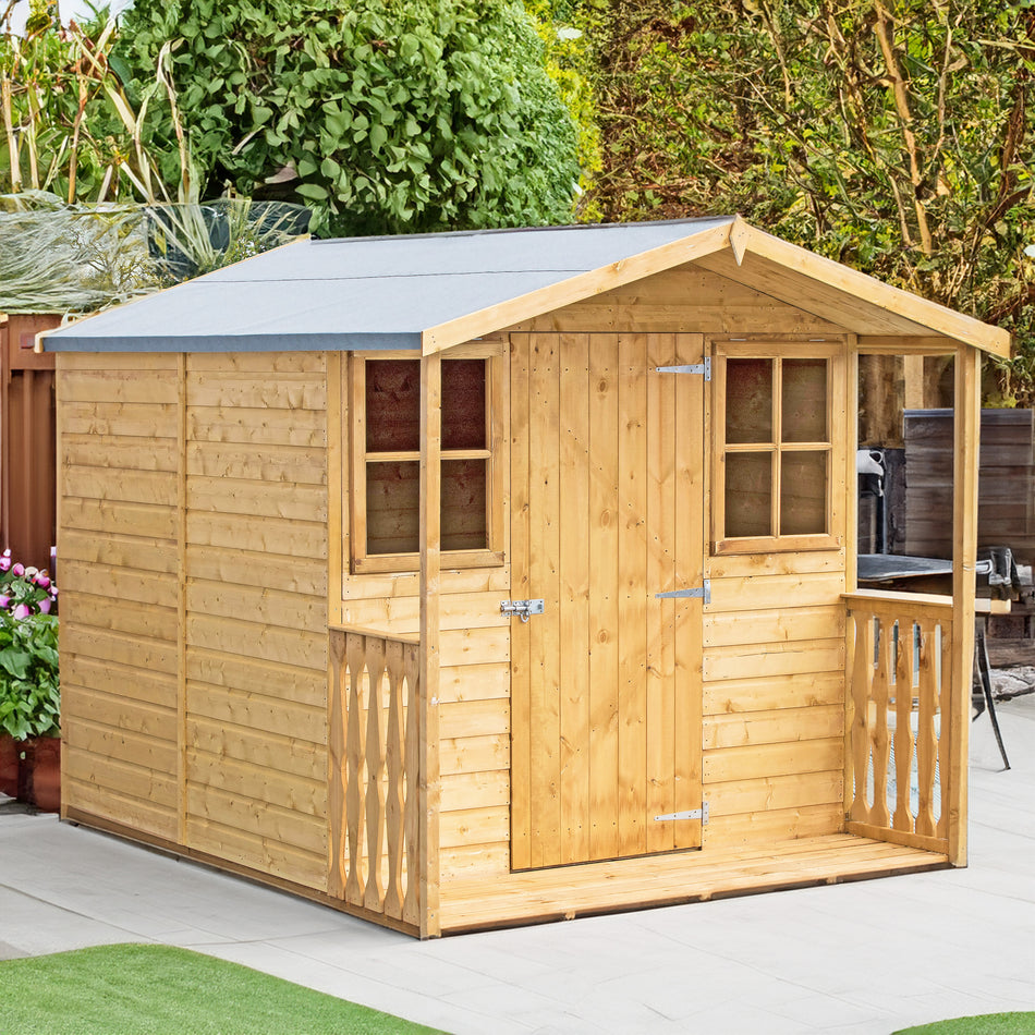 Shire 7x9 Casita with Verandah Shiplap Apex Garden Shed