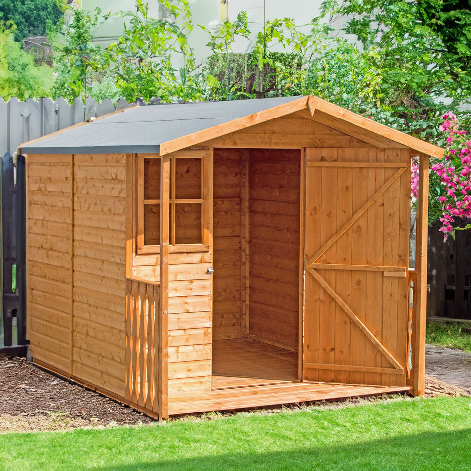 Shire 7x9 Casita with Verandah Shiplap Apex Garden Shed