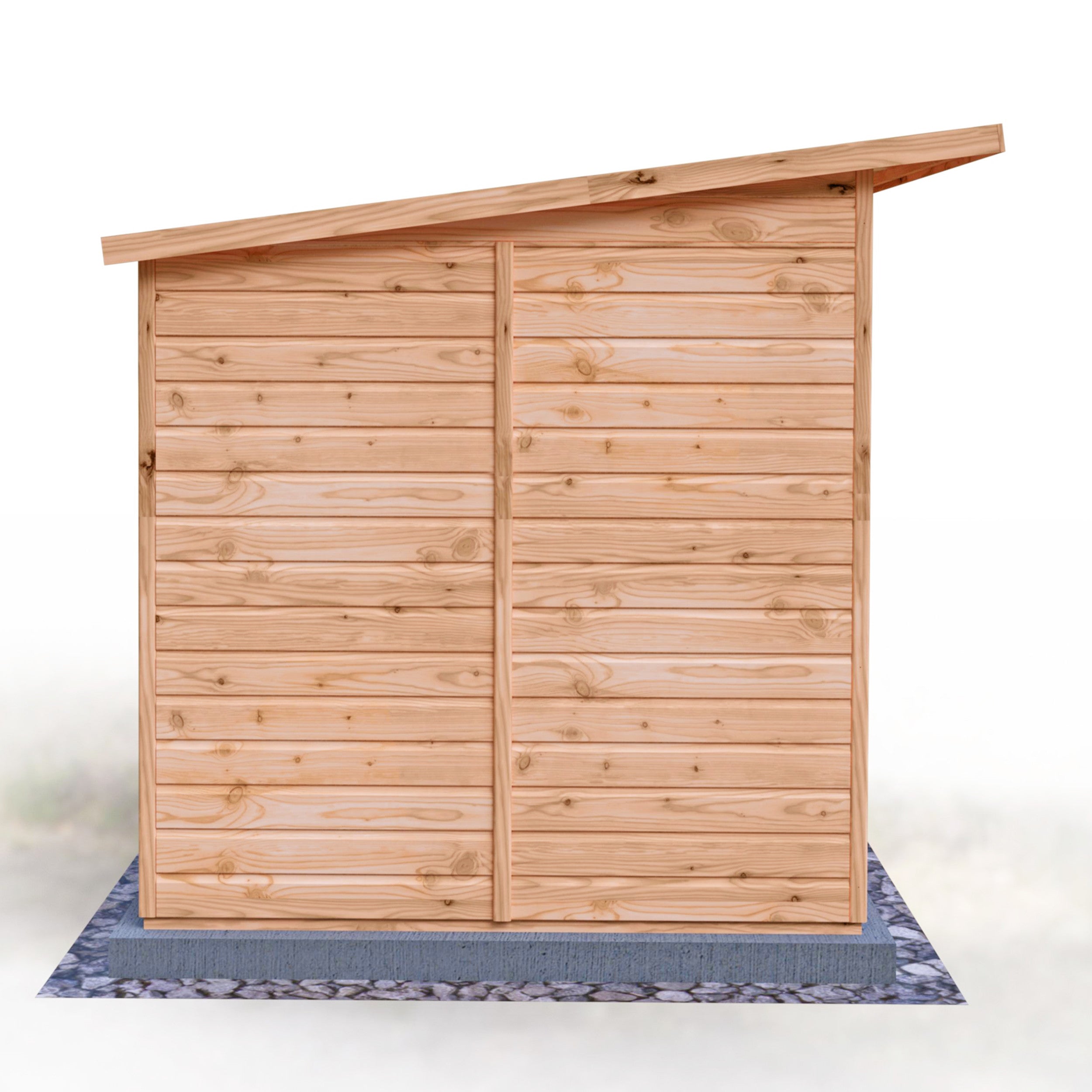 Dahlia 8x6 Small Wooden Overlap Pent Summerhouse with Double Doors