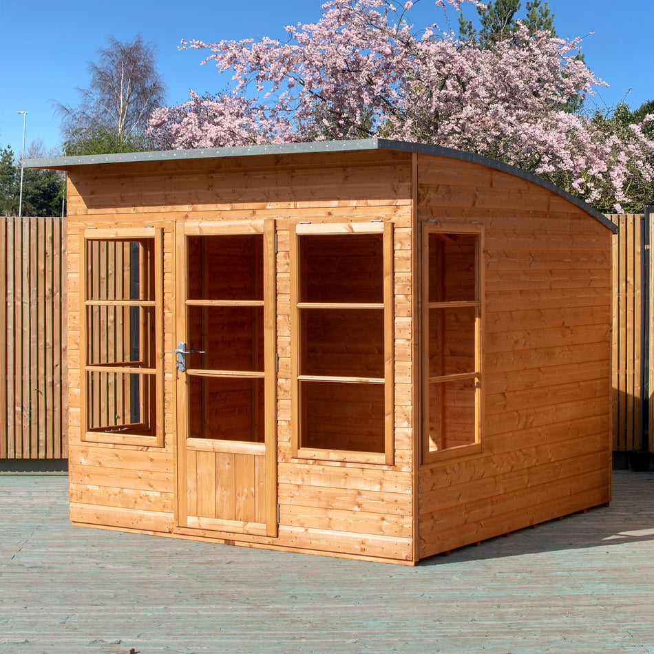 Shire 8x8 Orchid Summerhouse with Stylish Curved Roof