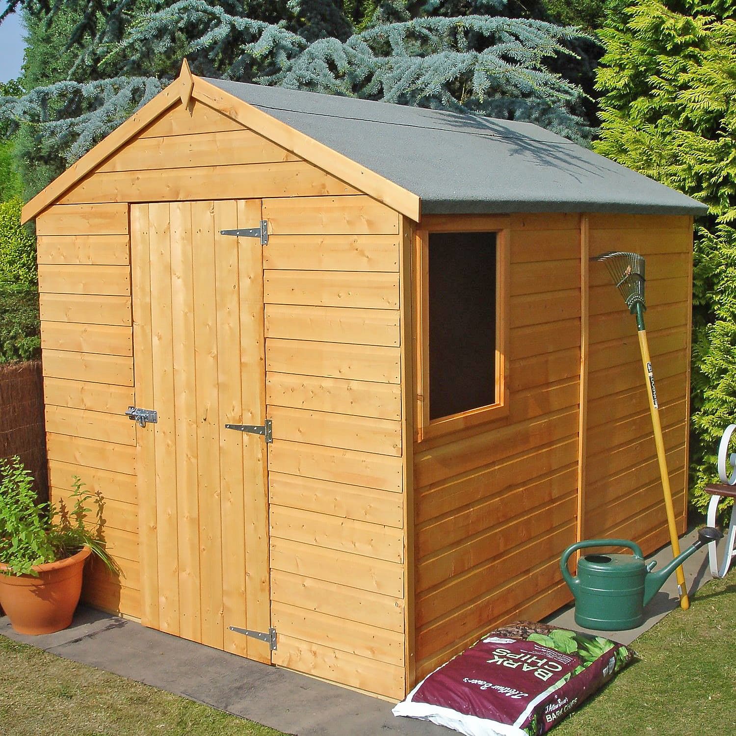 Shire Durham 6x8 Shiplap Wooden Apex Garden Shed