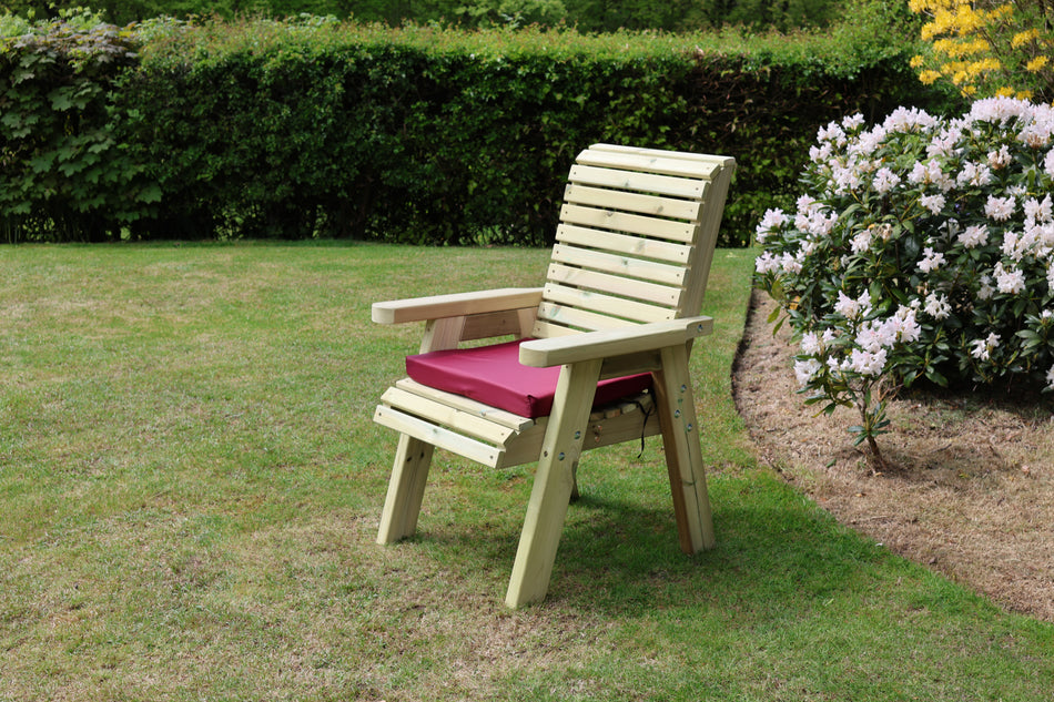 Ergo Chunky Wooden Single Garden Armchair - Churnet Valley