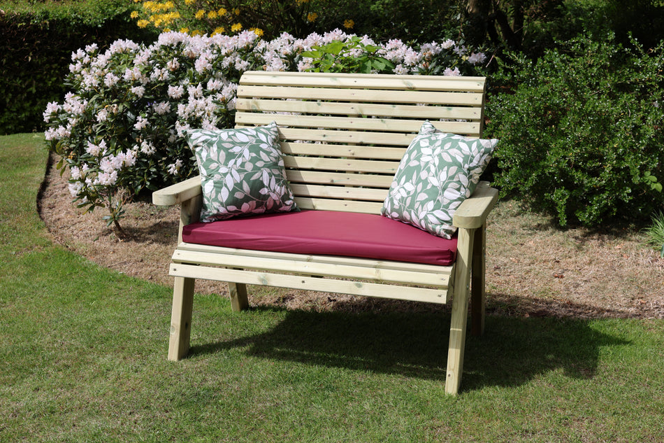 Ergo 2 Seat Chunky Wooden Garden Bench - Churnet Valley
