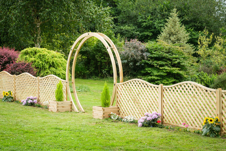 Shire Free Standing Flower Circle Pressure Treated Wooden Pergola Arch