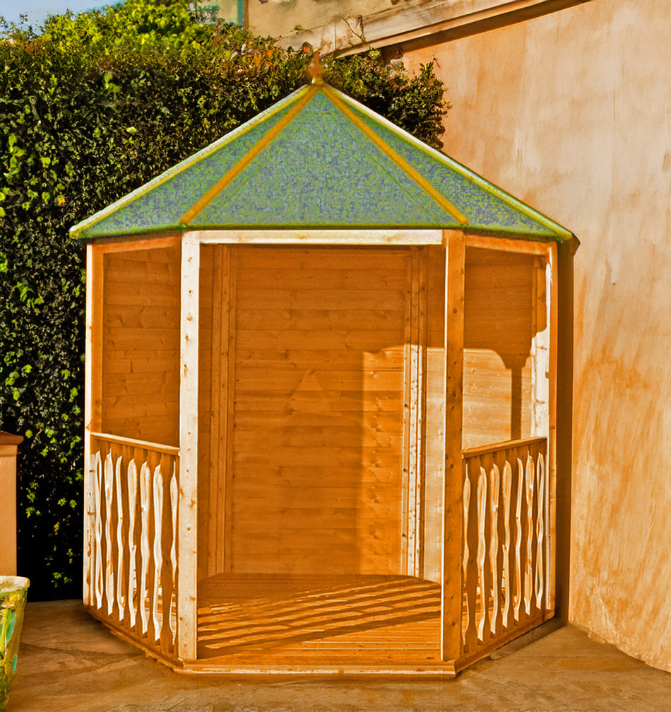 Shire 7x6 Pressure Treated Gazebo Wooden Arbour