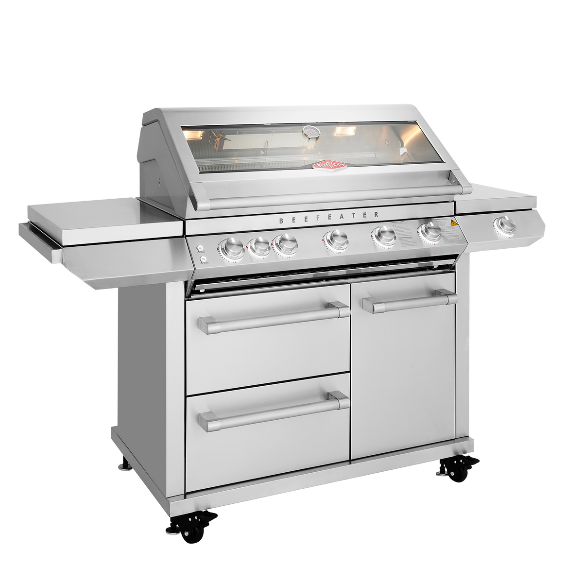 Beefeater 7000 Series Premium 5 Burner Gas BBQ & Side Burner with Trolley