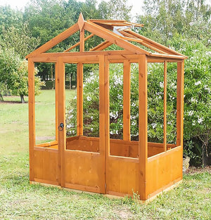 Holkham Small 4x6 Wooden Glass Greenhouse