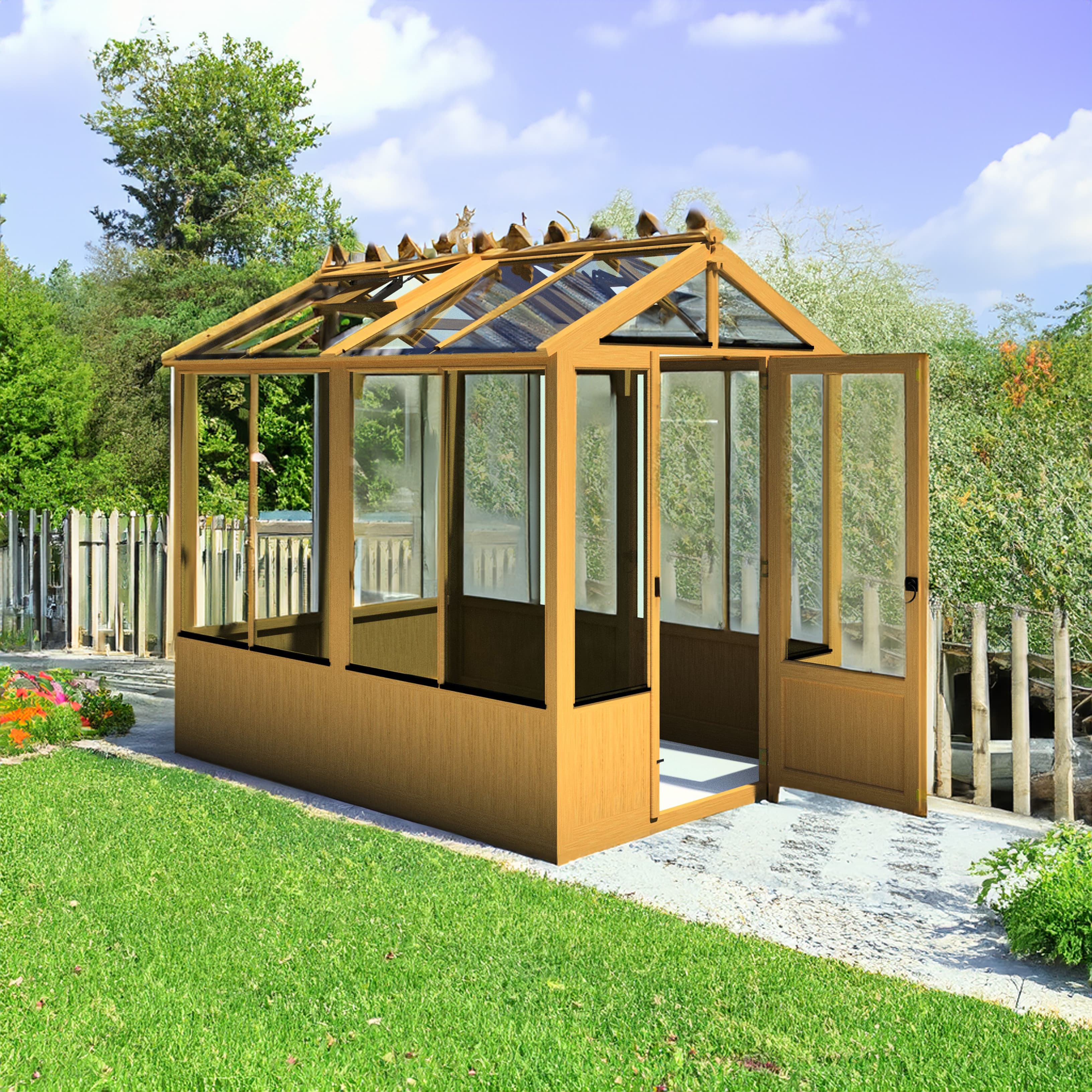 Holkham 8x6 Wooden Glass Greenhouse