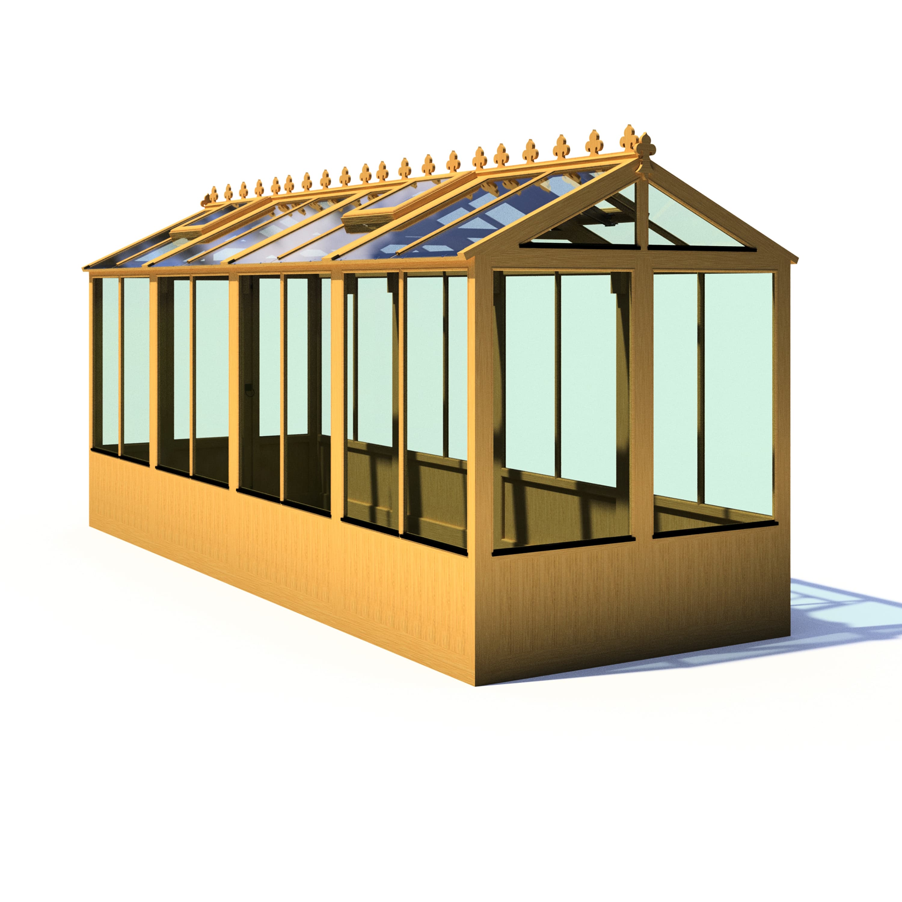 Holkham Large 16x6 Wooden Glass Greenhouse