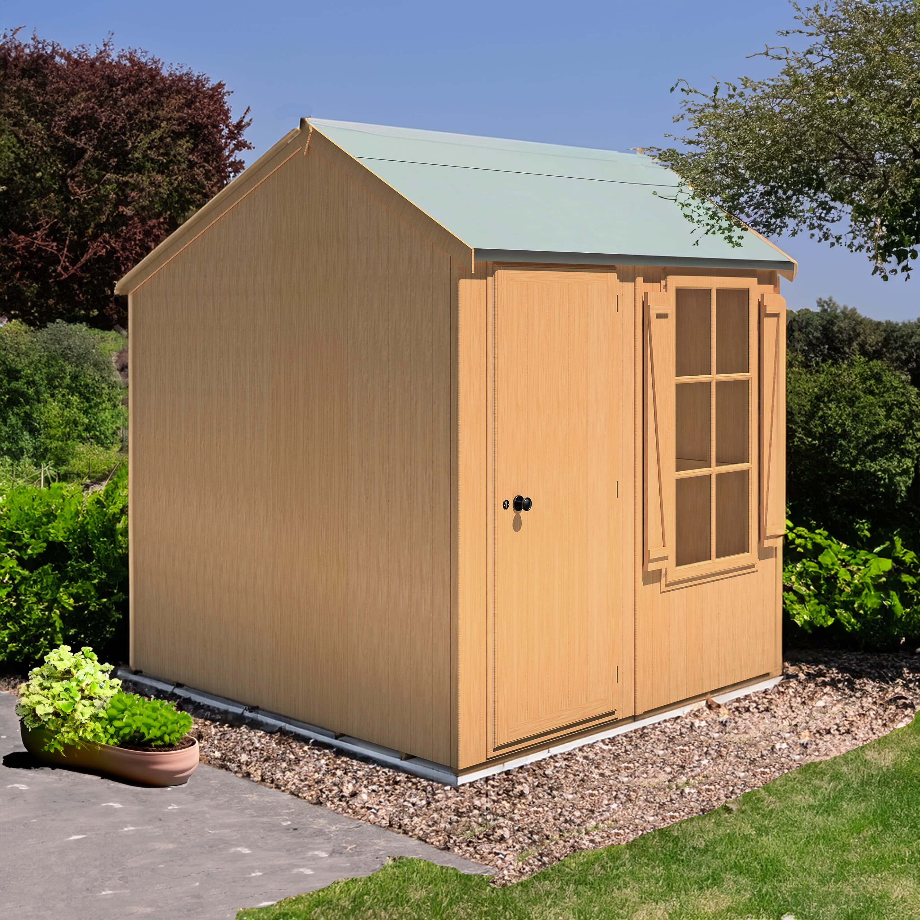 Shire Holt 7x7 Shiplap Wooden Apex Garden Shed