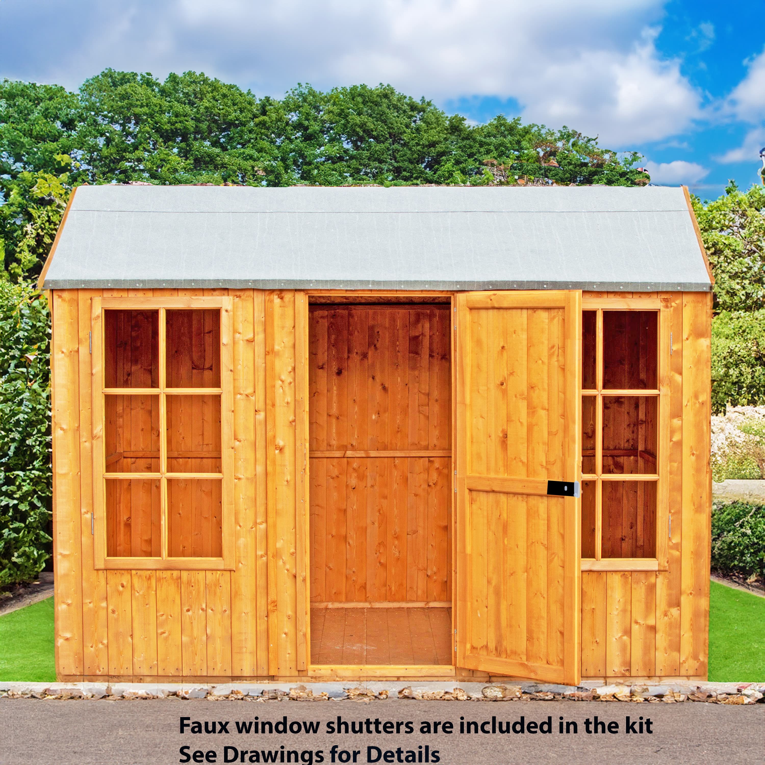 Shire Holt Large 10x7 Shiplap Wooden Apex Garden Shed