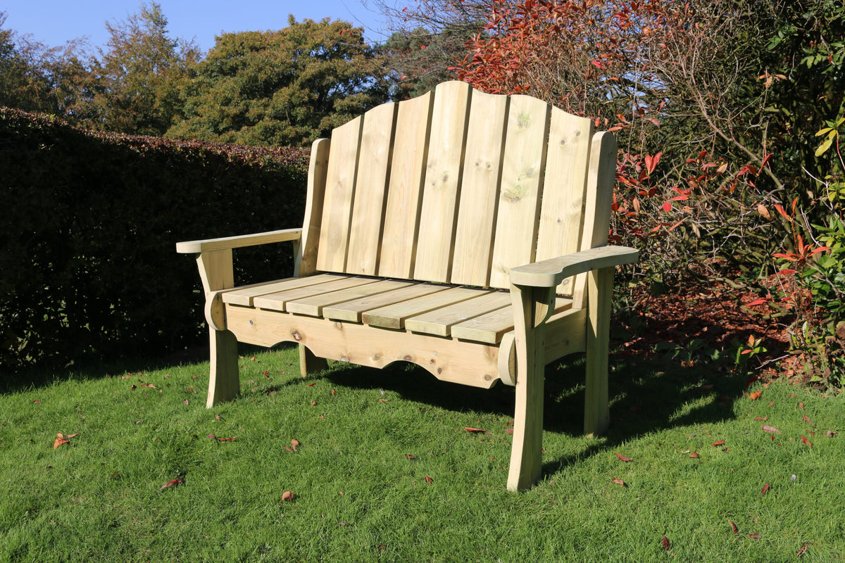 Alton Manor Chunky Wooden Garden Bench - Churnet Valley