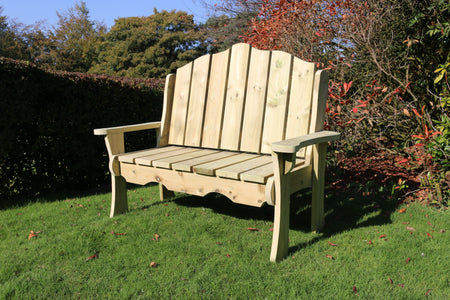 Alton Manor Chunky Wooden Garden Bench - Churnet Valley