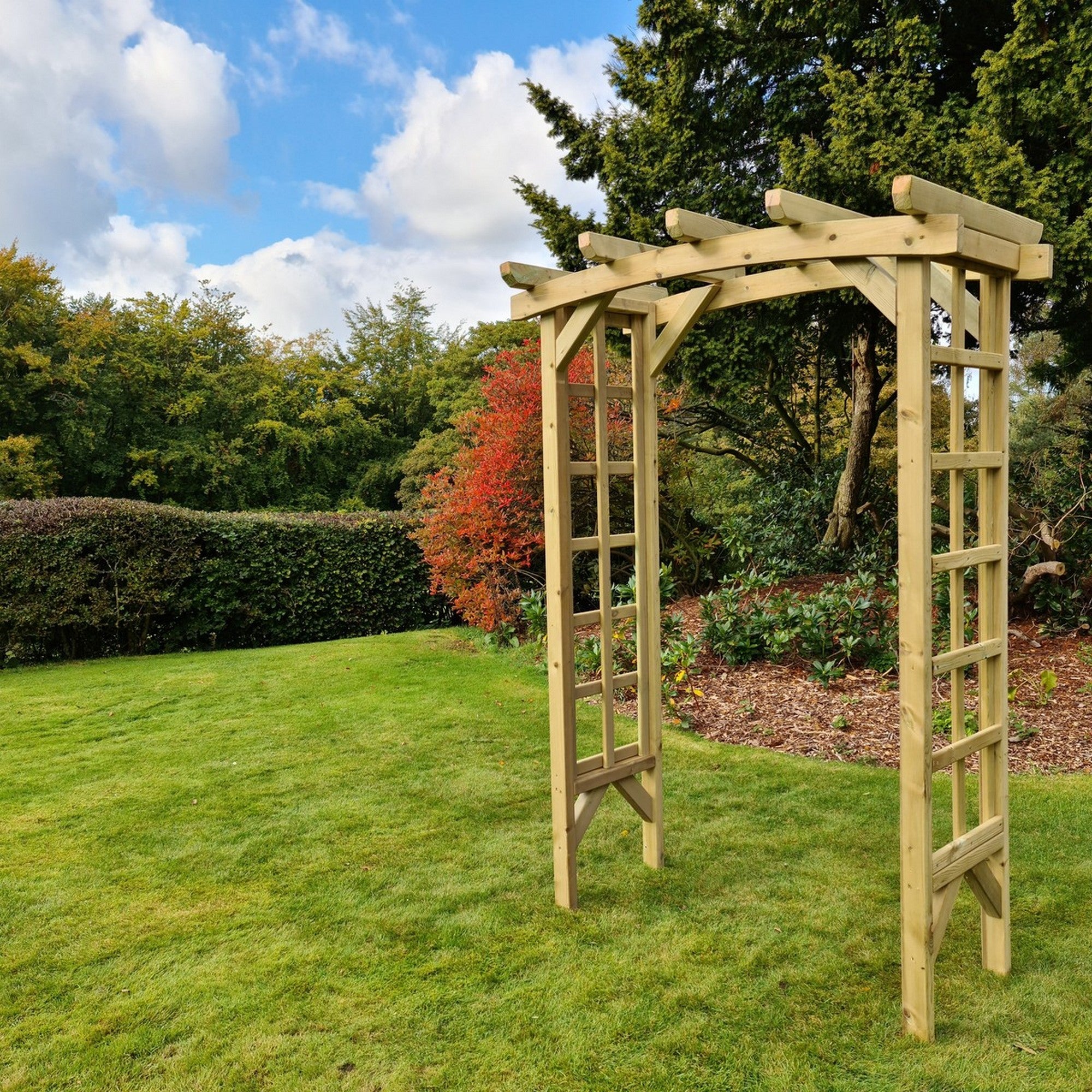 Ivy 3ft Chunky Wooden Garden Arch - Churnet Valley