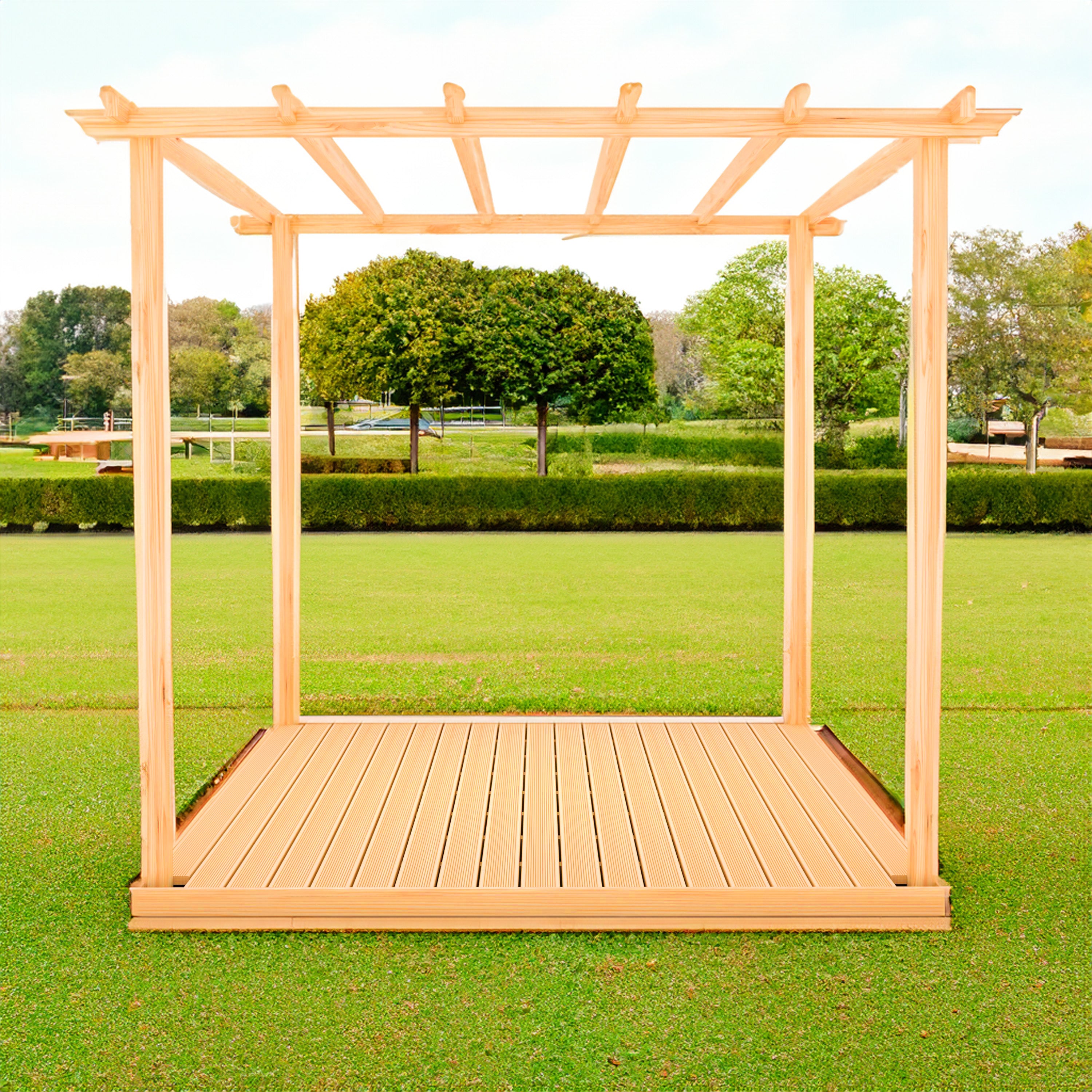 Shire 8x8 Ivy Pergola Kit with Decking – Garden & Patio