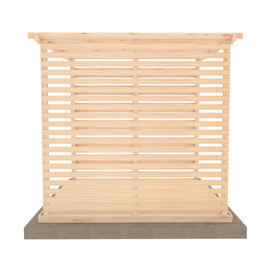 Shire 8x8 Ivy Wooden Pergola Kit with Decking & Sides