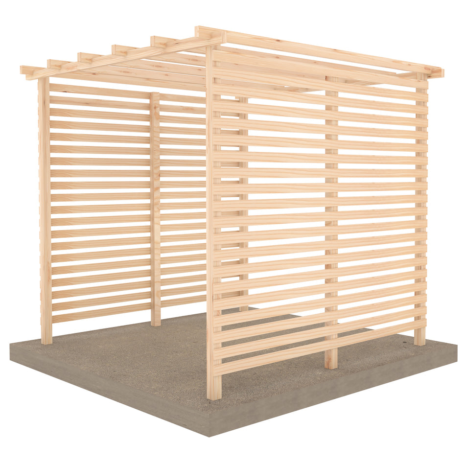 Shire 8x8 Ivy Wooden Pergola Kit with Sides