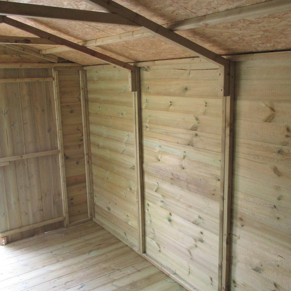 Shire 13x7 Jersey Pressure Treated Shiplap Garden Shed with Double Doors