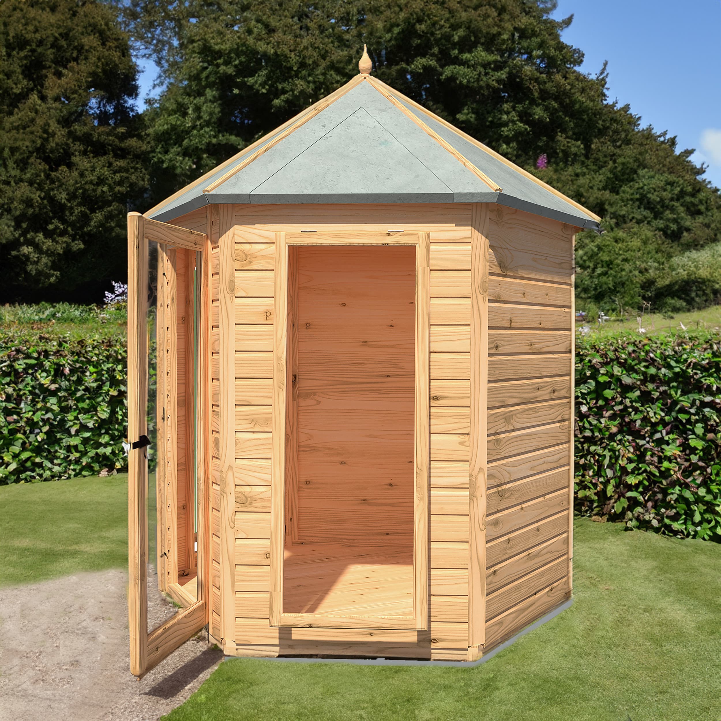 Kendall Hexagonal 6x6 Small Wooden Summerhouse