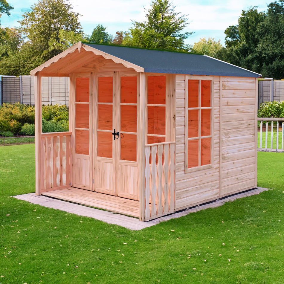 Shire 7x7 Kensington Summerhouse with Double Doors & Veranda