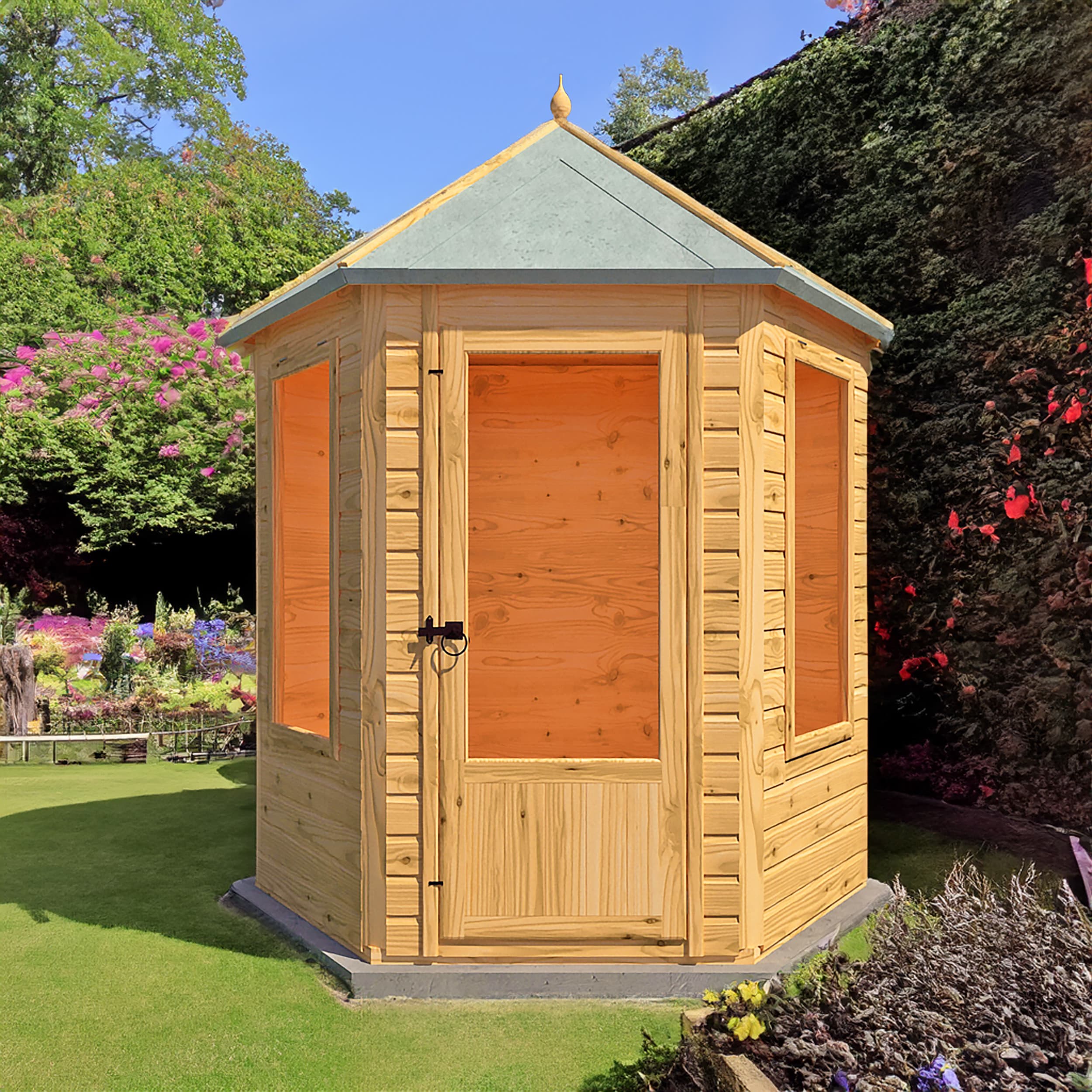 Keswick Hexagonal 6x6 Small Wooden Summerhouse