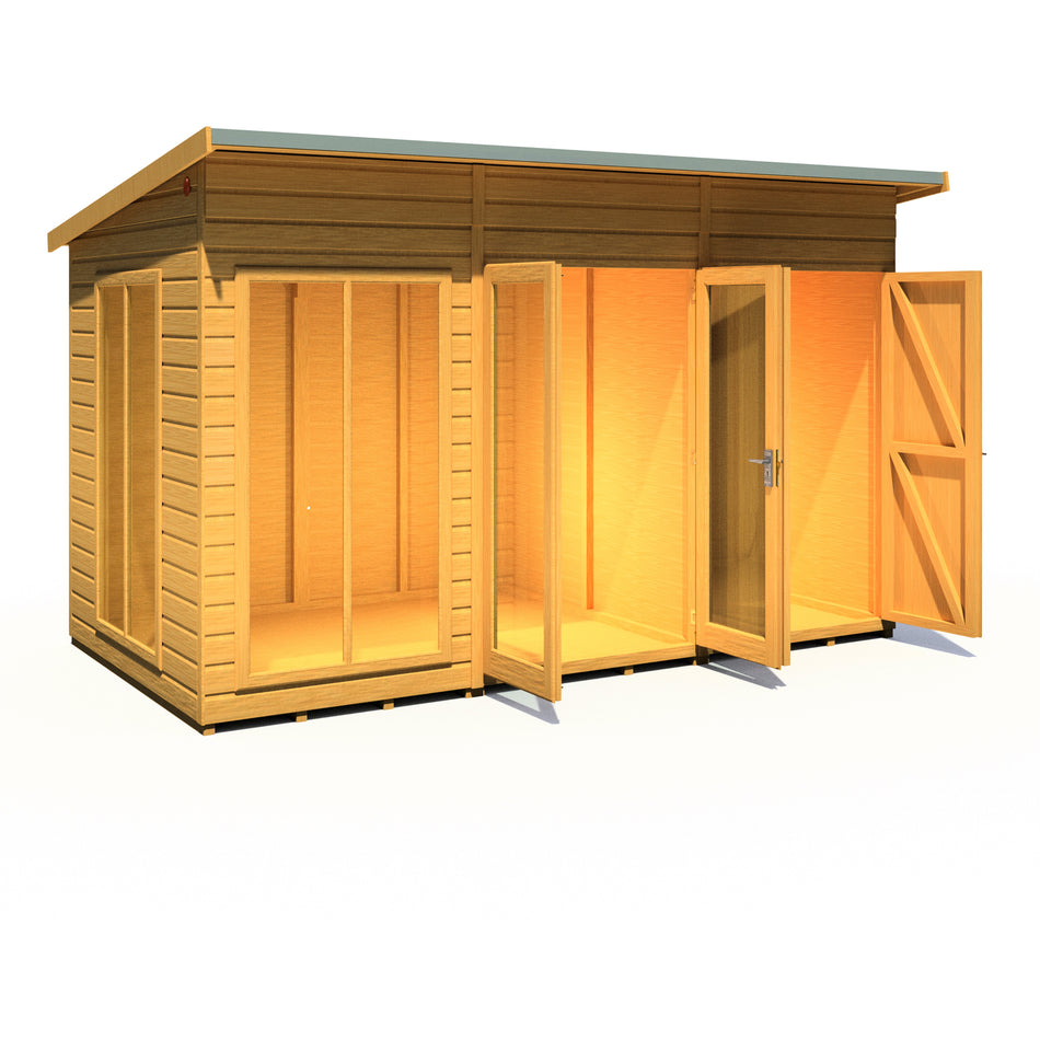 Shire 12x6 Lela Summerhouse with Side Storage