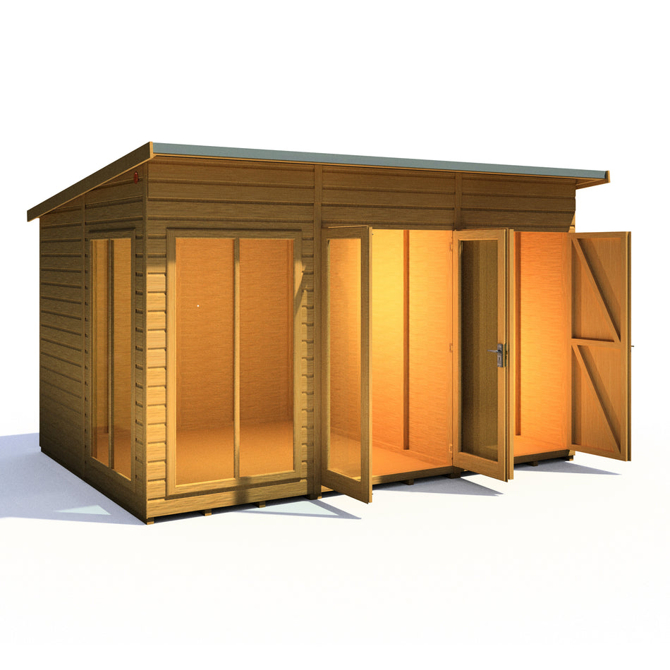 Shire 12x8 Lela Summerhouse with Side Storage