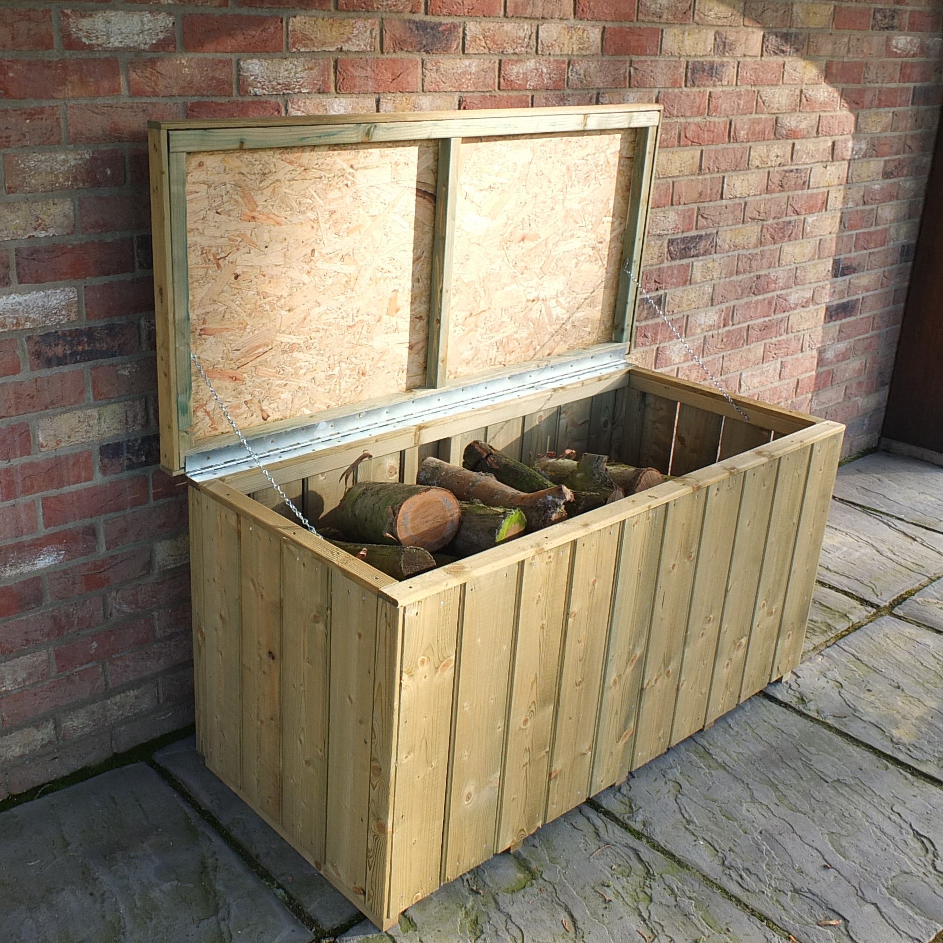 Shire Pressure Treated Log Storage Box (Planed Timbers) – Garden & Patio