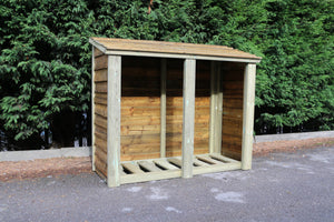 Heavy Duty 4ft x 5ft Wooden Log Store - Churnet Valley