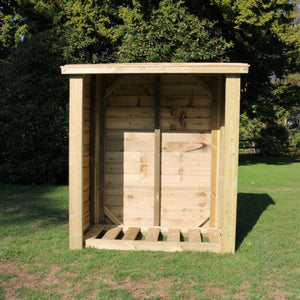 Heavy Duty 5ft x 4ft Wooden Log Store - Churnet Valley