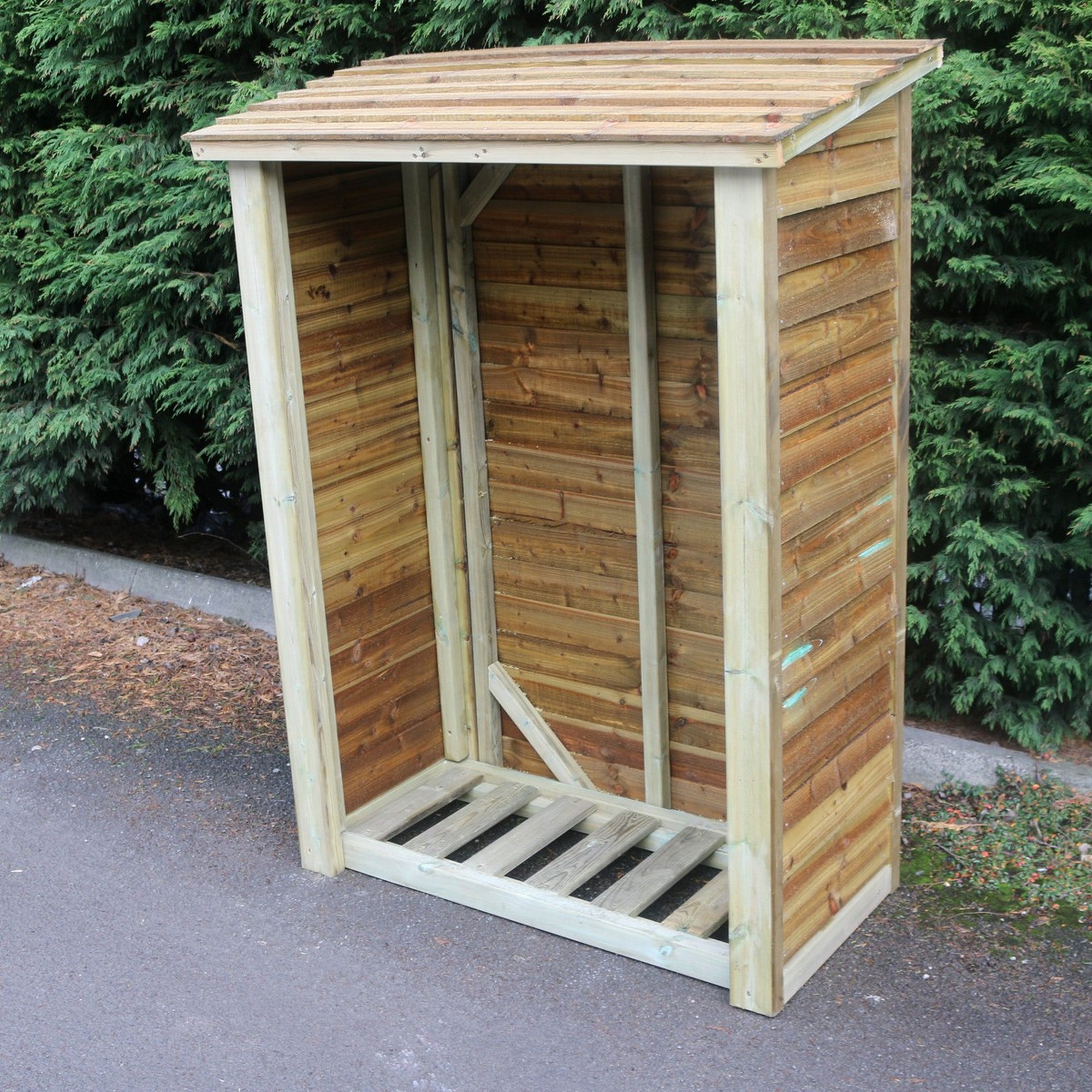 Heavy Duty 6ft x 4ft Wooden Log Store - Churnet Valley