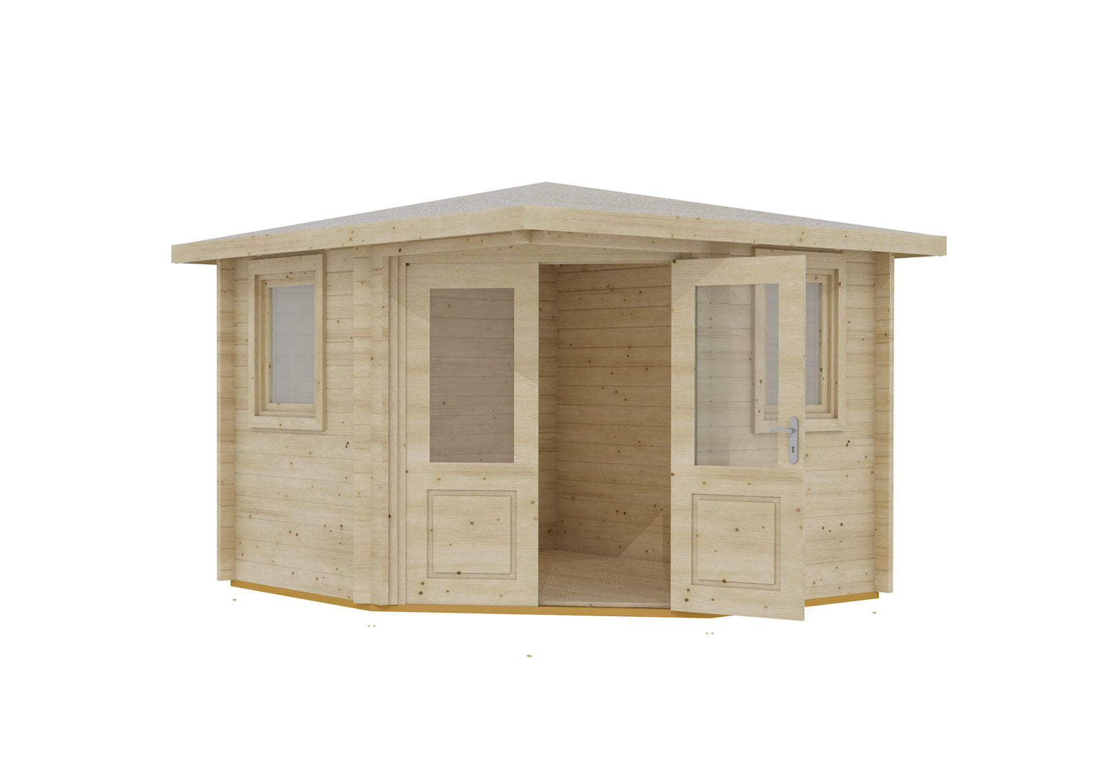 Shire 9x9 Lukne 44mm Corner Log Cabin