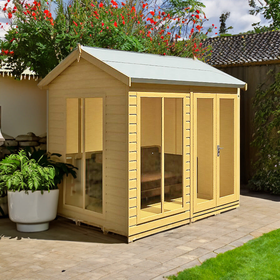 Shire 8x6 Mayfield Summerhouse with Fully Glazed Front