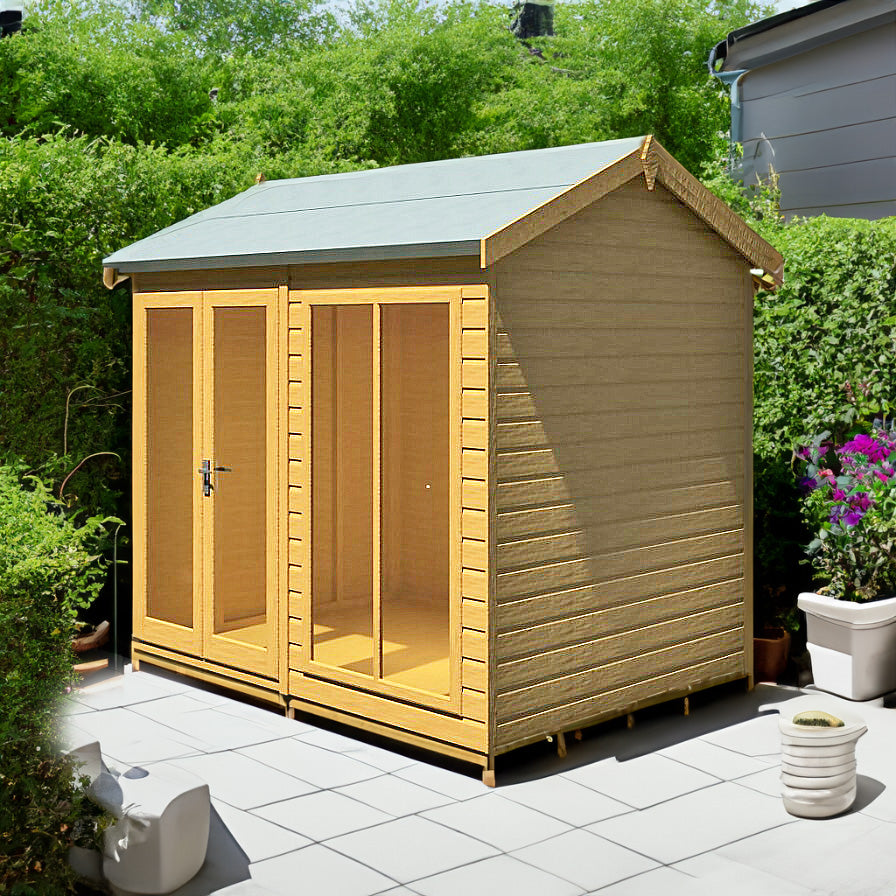 Shire 8x6 Mayfield Summerhouse with Fully Glazed Front