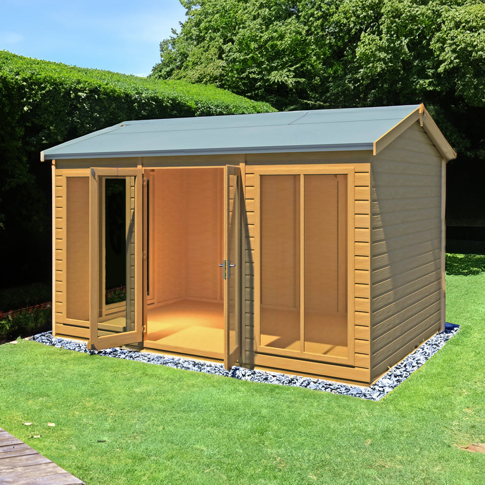 Shire 12x6 Mayfield Summerhouse with Fully Glazed Front