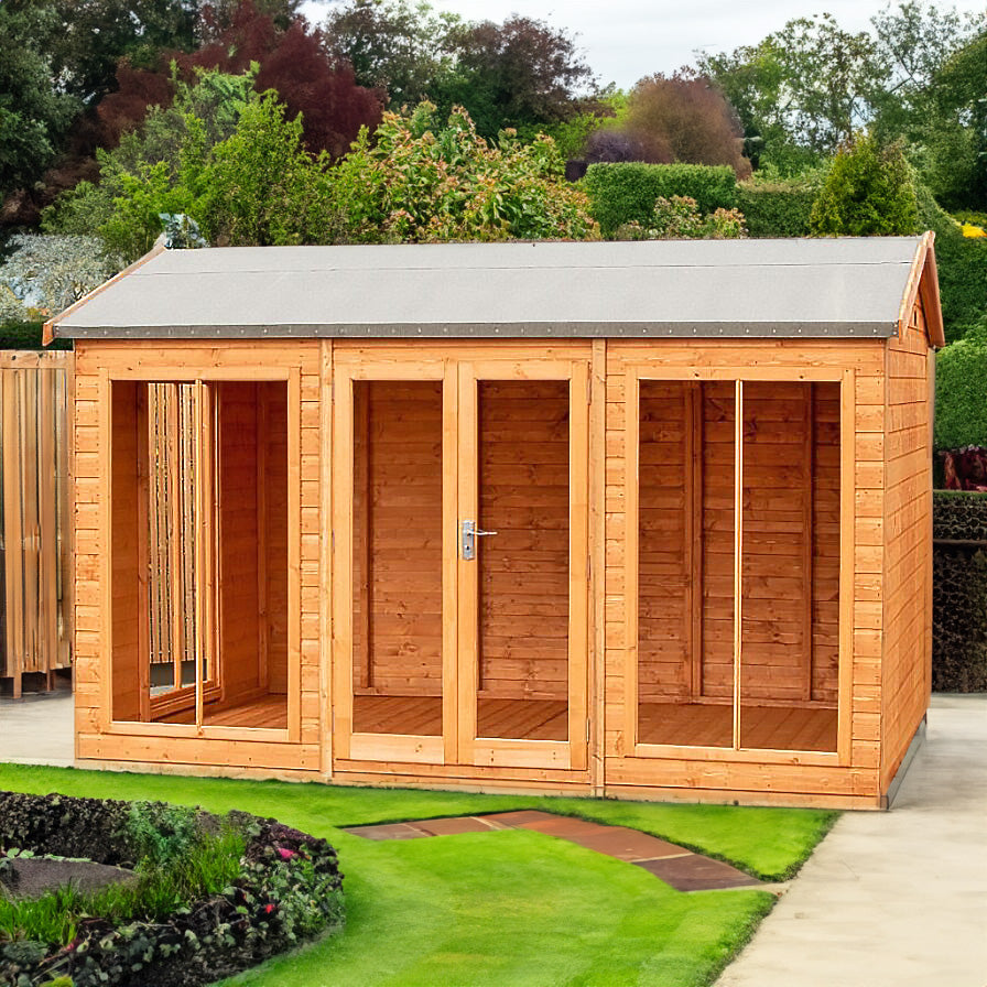 Shire 12x8 Mayfield Summerhouse with Fully Glazed Front